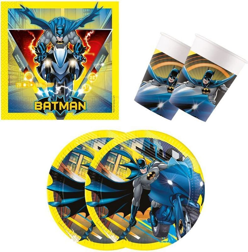 Batman Partyset zum Kindergeburtstag 52 tlg.