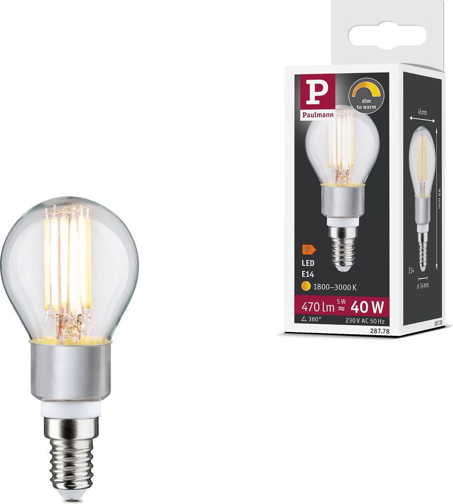 Paulmann Filament 230V LED Tropfen Produktbild 