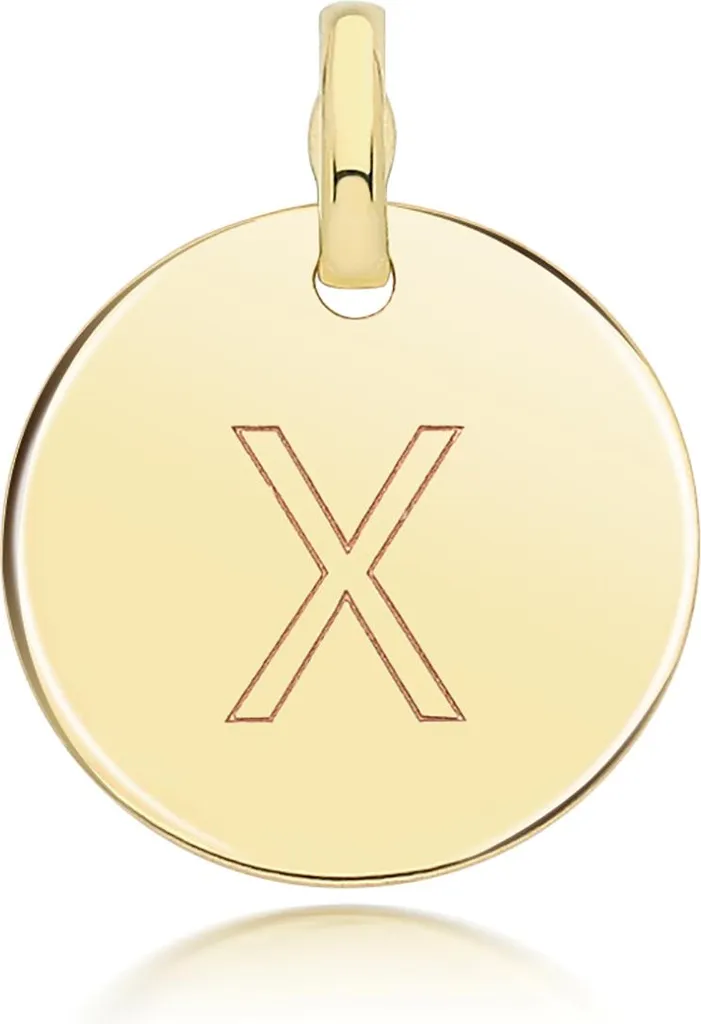 Pendentif Lettre en Or Jaune 375/1000 - Format 18x14mm Haute Qualité
