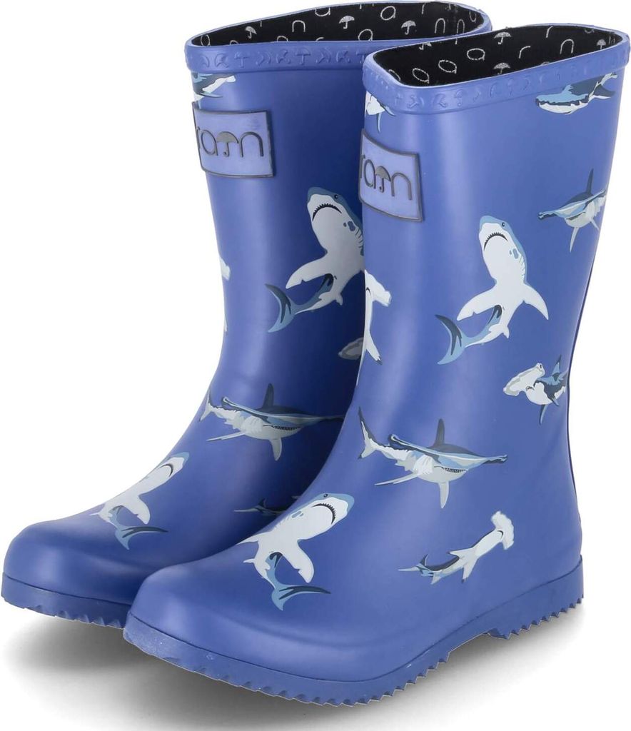 Rajn Kinder Gummistiefel Regenstiefel Blau Haie Größe: 30