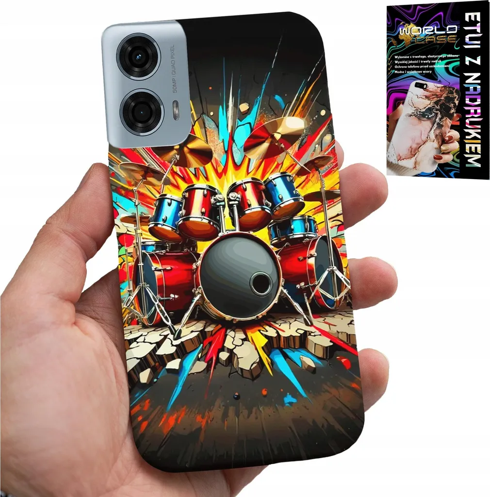 Custodia per Motorola Moto G85 5G - Rock Percussioni Tamburi Rock & Roll + Pellicola protettiva
