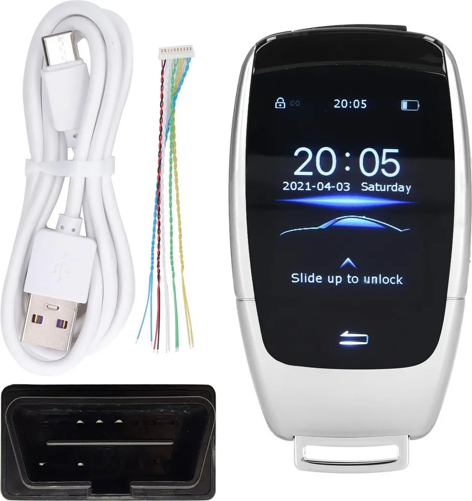 Améliorez votre confort auto avec la clé LCD TK900 universelle Argent