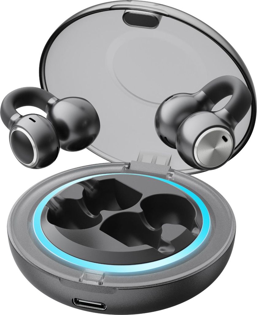 INF Offene Sport Bluetooth Kopfhörer mit Ohrclip, HiFi Sound, Mehrere Farben Schwarz