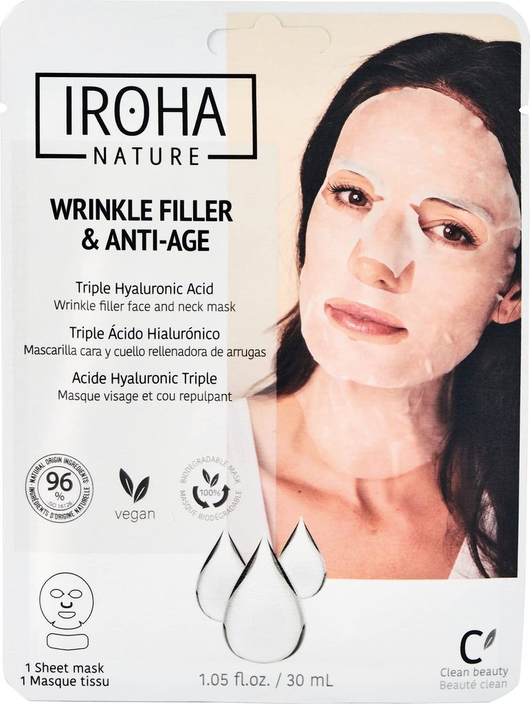 Iroha Wrinkle Filler&Anti Age/Face&Neck Mask Gesichtsmaske Immagine del prodotto 