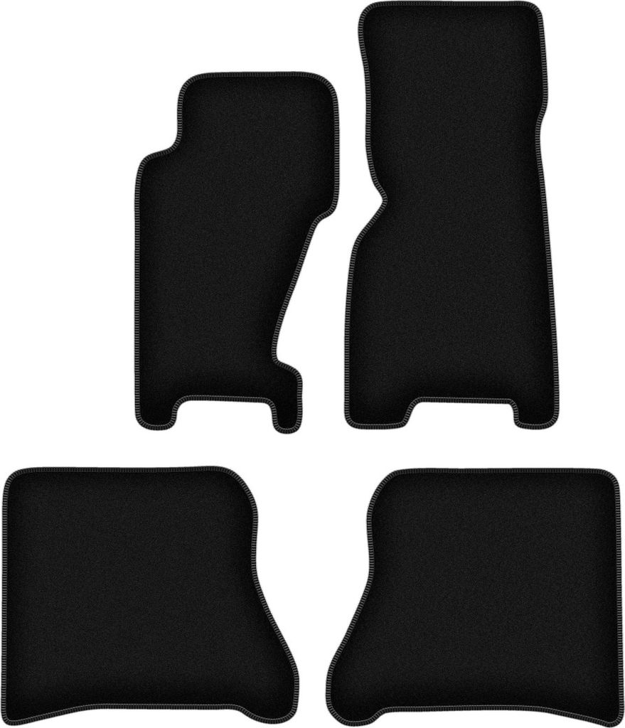 Wielganizator Velours-Autoteppiche – passend für Jeep Grand Cherokee WJ (Feld, Bj. 1998-2004) – schwarz, passgenau, mit Befestigungen set 4 Stk.