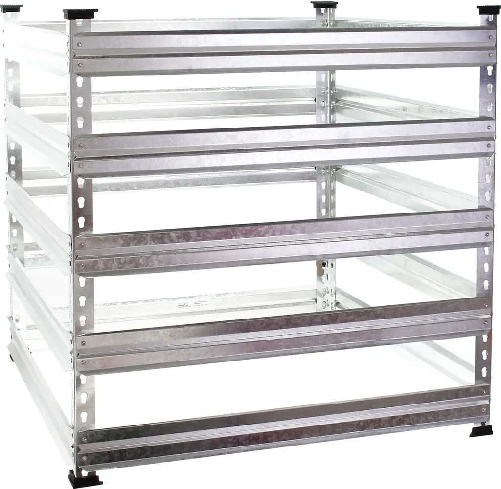 Wiltec Composteur de Jardin en Métal 1300L - 120x120x90cm pour Recyclage