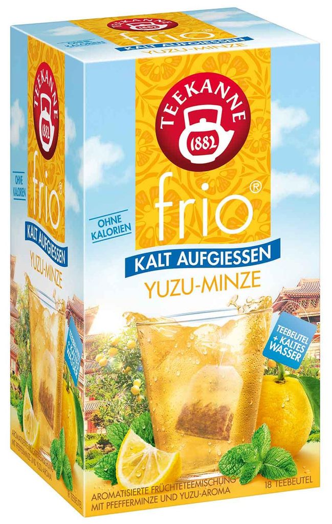 Teekanne frio Yuzu-Minze 18er Produktbild  KI-generiertes Bild