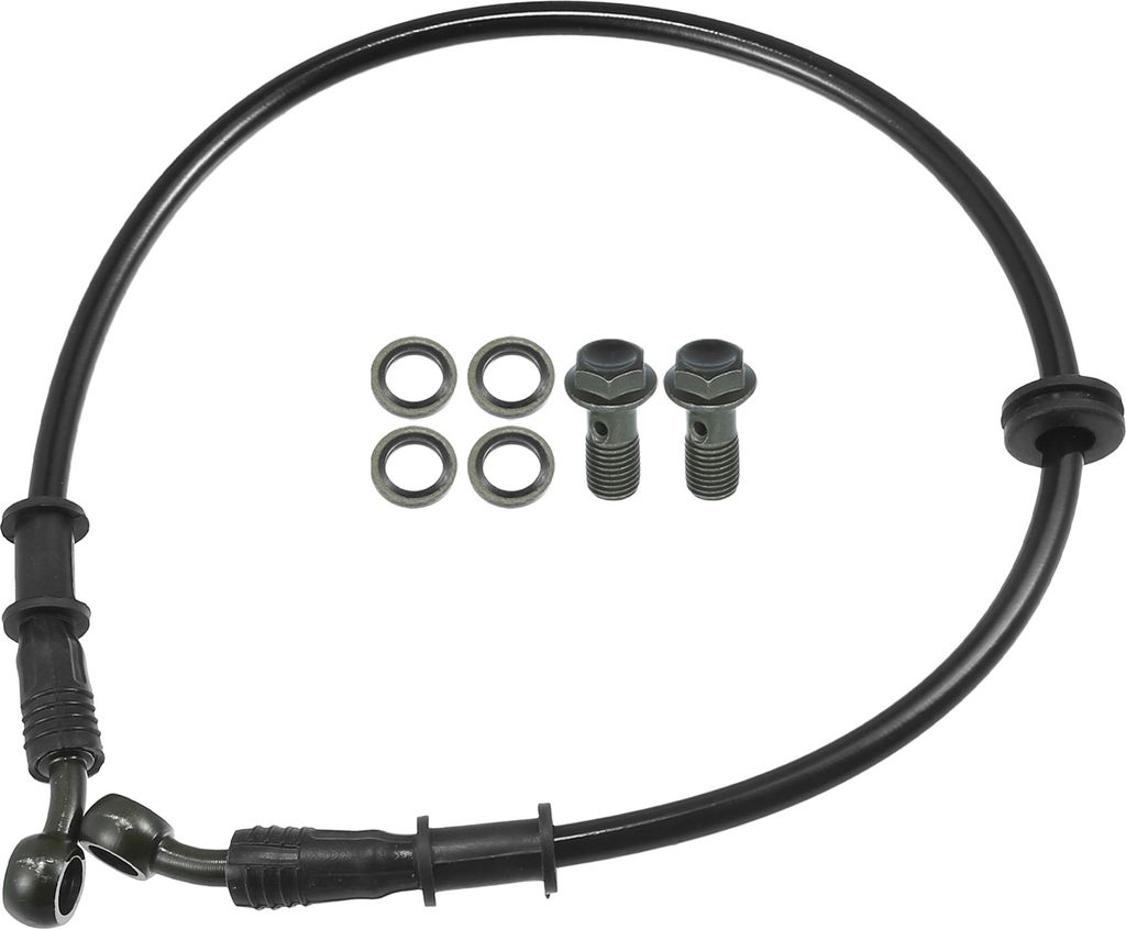 1 Satz 60cm 23.62" Universal Motorrad Hydraulik Bremsöl Schlauch - für Motorräder Dirt Bike 28 28 Grad Geflochtene Kabel Langlebig - Edelstahl S...