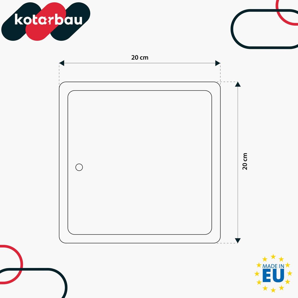 KOTARBAU® Sportello Ispezione Acciaio Inox 20x20 cm Argento Immagine del prodotto 