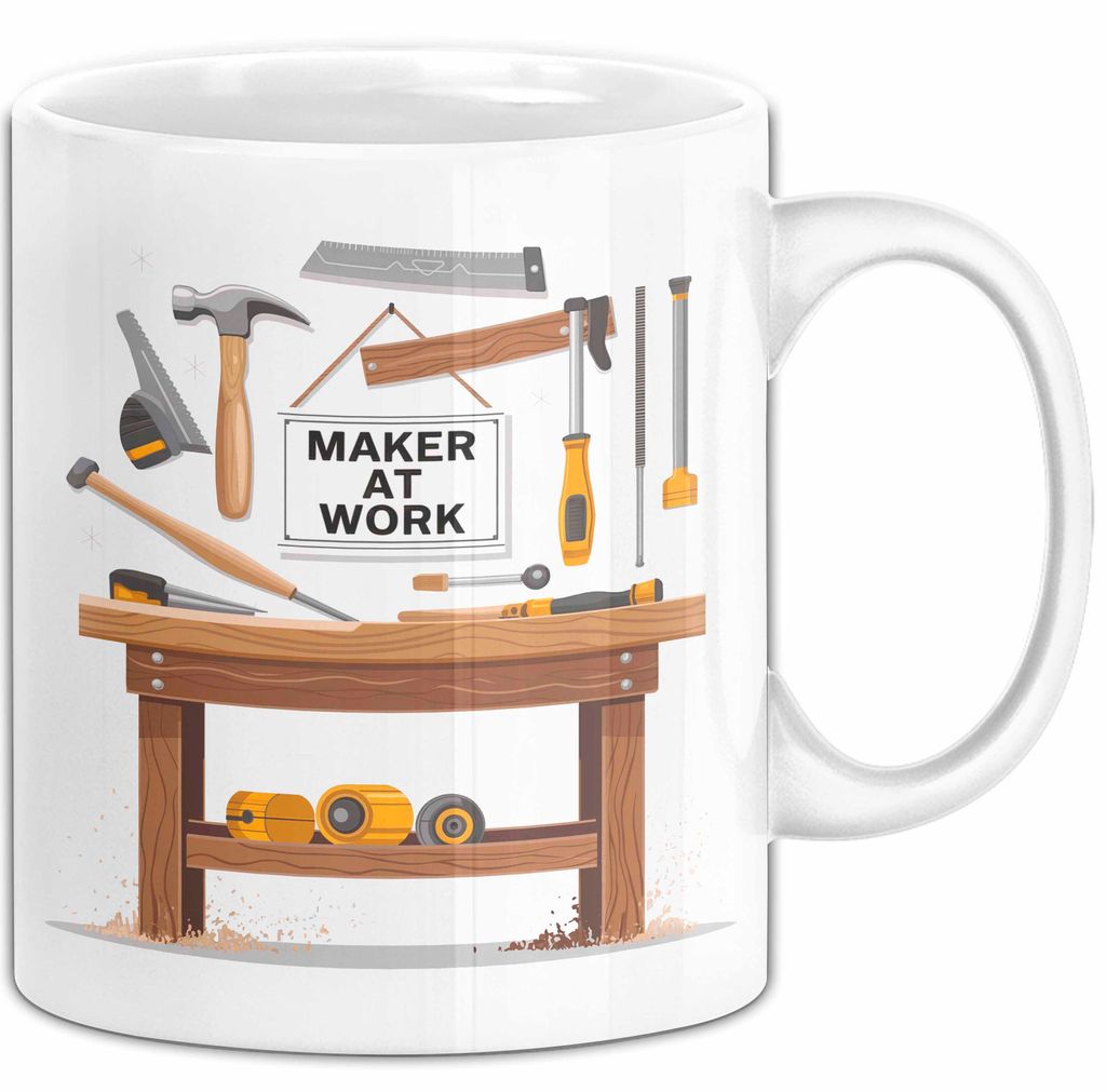 Handwerker Tasse Geschenk Lustige Geschenkidee Spruch Für Macher (Weiß)