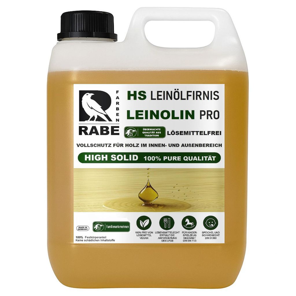 RABE 5Liter Holzöl LEINOLIN Leinölfirnis biologisch Produktbild 