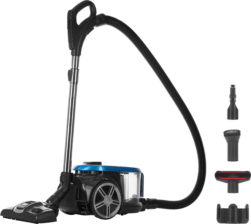 Genius Invictus C7 Beutelloser Staubsauger 15-TLG, Bodenstaubsauger ohne Beutel, 900 Watt, kompakt HEPA Filter, 4 Modi, 3L Staubbehälter, Bodendüse