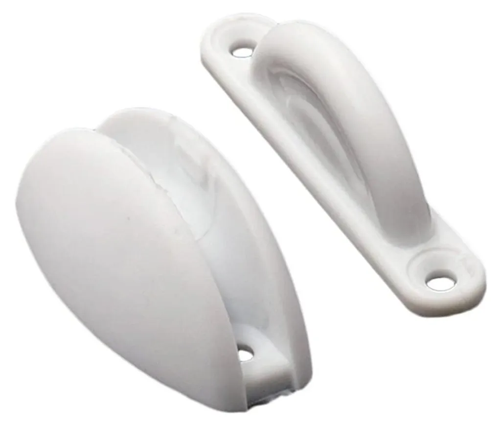Butée de porte camping-car en nylon blanc avec kit de fixation complet