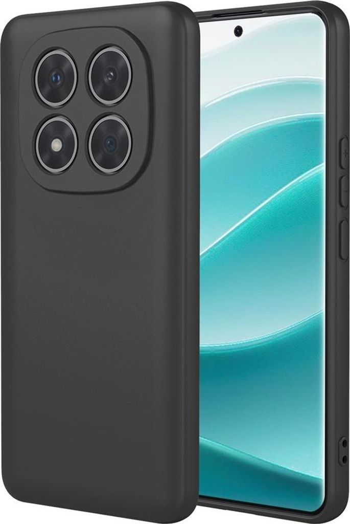 Hülle für Xiaomi Redmi Note 14 Pro 5G / Xiaomi Poco X7 - Phonesta Soft Silk Silikon Back Cover - Schwarz