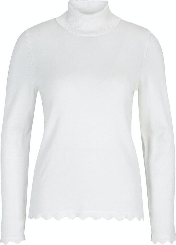 Strickpullover Kurz 1/1 Arm 1014 Offwhite Größe 46