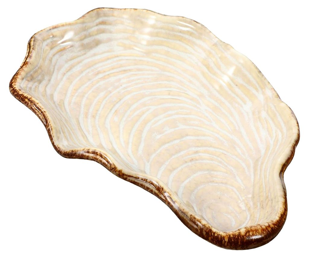 Muschelförmiger Salatteller aus Keramik für Zuhause und Restaurant