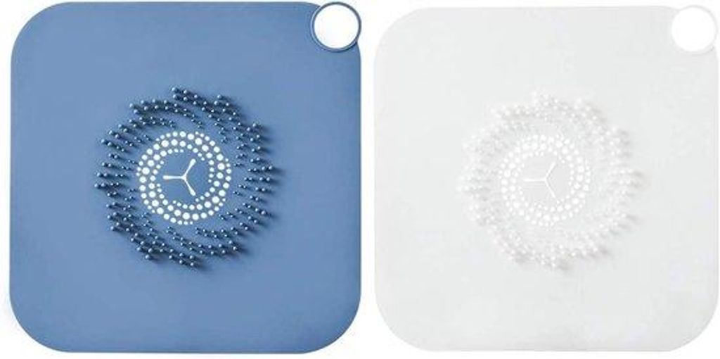 Silikonische Badkamerasperrfilter - Universal - Anti-Verstopfung - Haarfang - Blauw und Weiß - für Badkammer und Küche