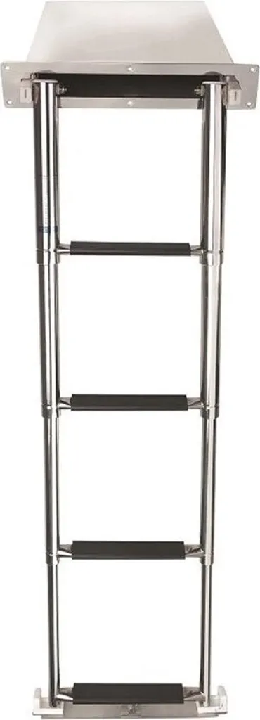 Échelle 4 marches inox télescopique avec caisson de protection VETUS