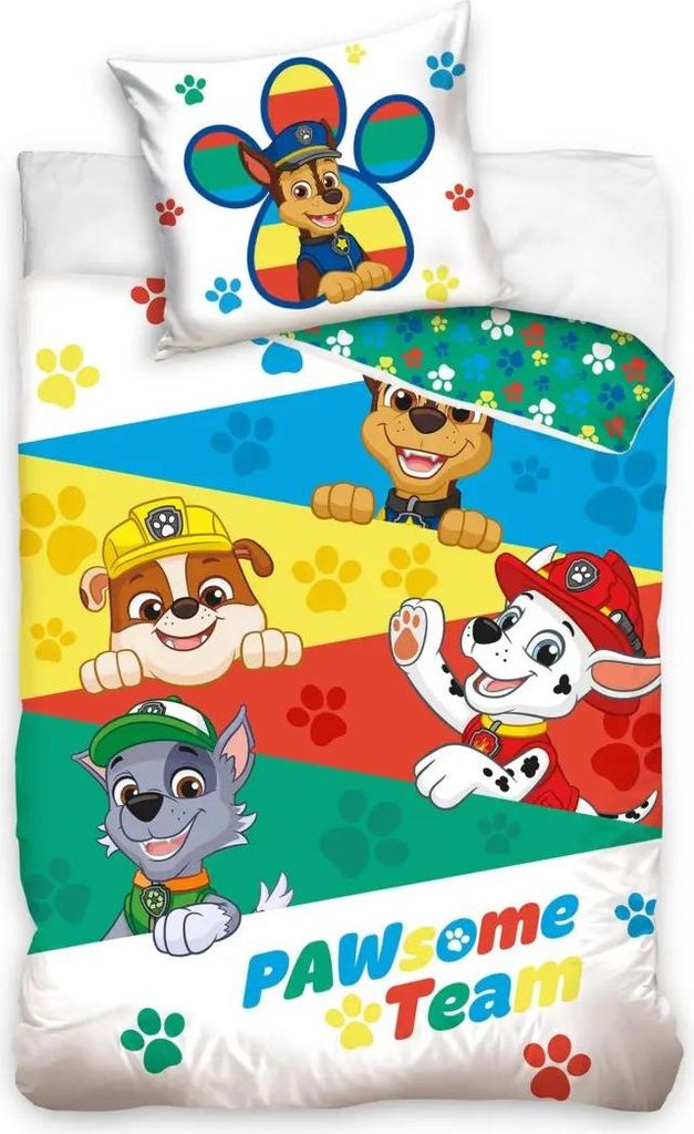 Poszwa na kołdrę dla malucha Paw Patrol Happy - 100 x 135 Zdjęcie produktu 