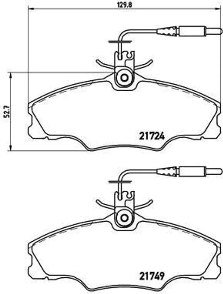 Jeu de plaquettes de frein Brembo pour Peugeot 406 série 1995