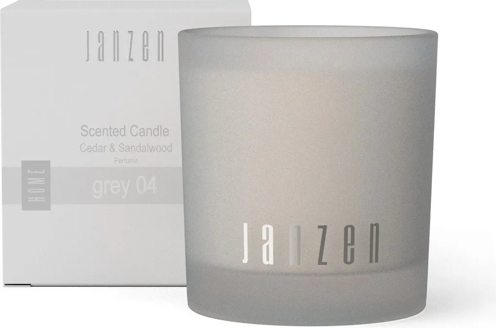 Bougie Parfumée JANZEN Gris 210 g - Essence de Pureté et de Luxe