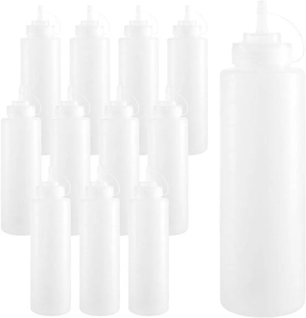 Bouteille plastique alimentaire 1000ml hermétique pour cuisine - x12