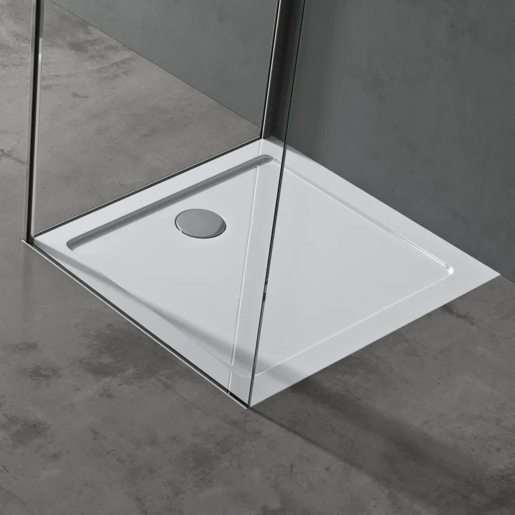 Piatto Doccia 75x80 doporro Faro2 Bianco Lucido Piletta Inclusa