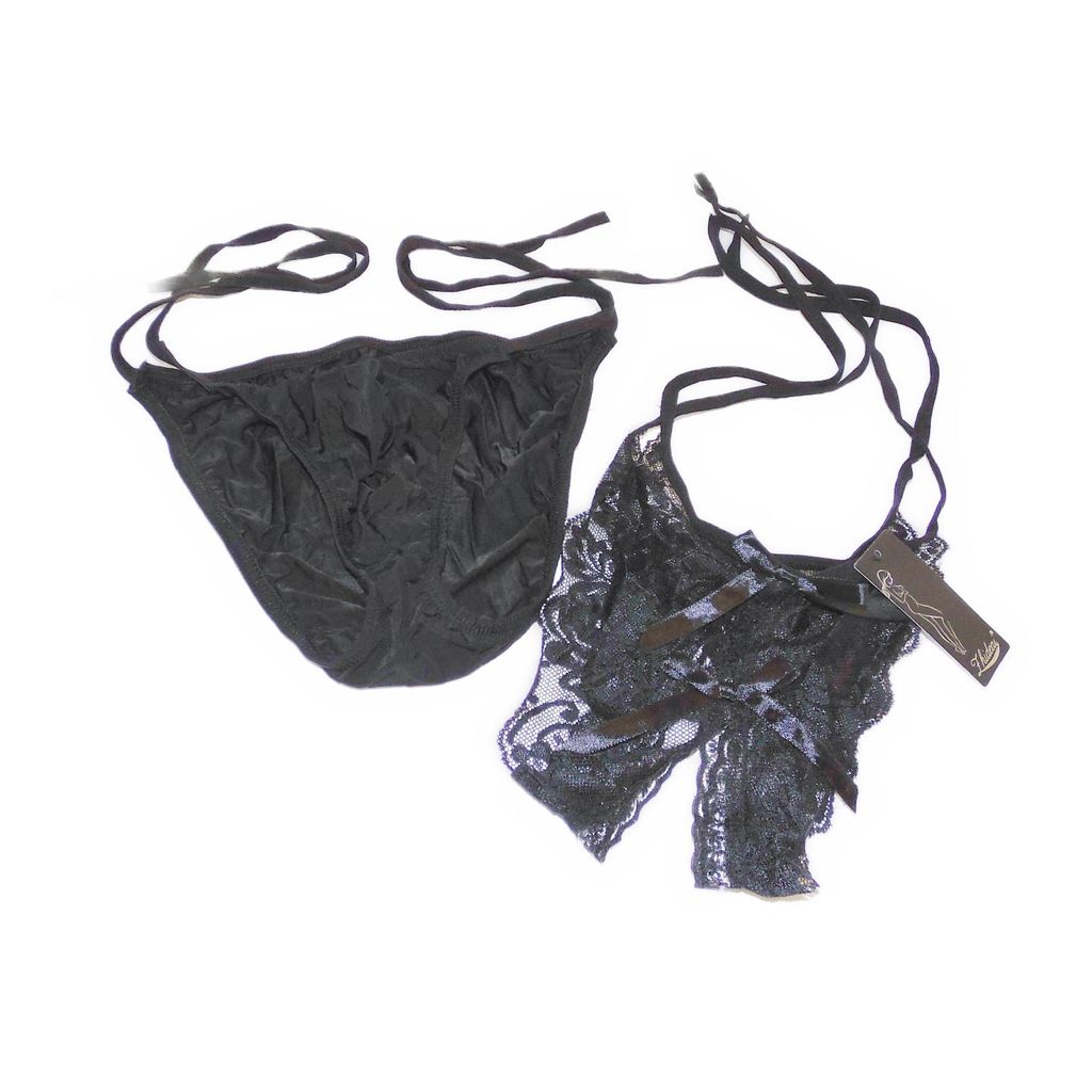 Set Transparent Thongs Strings für Paare zum Binden