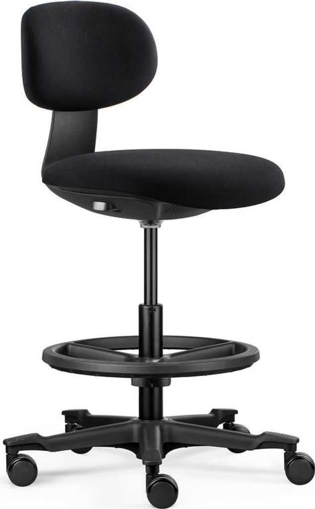 hjh OFFICE Arbeitsstuhl WORK MF2 Drehstuhl ohne Armlehnen Stoff