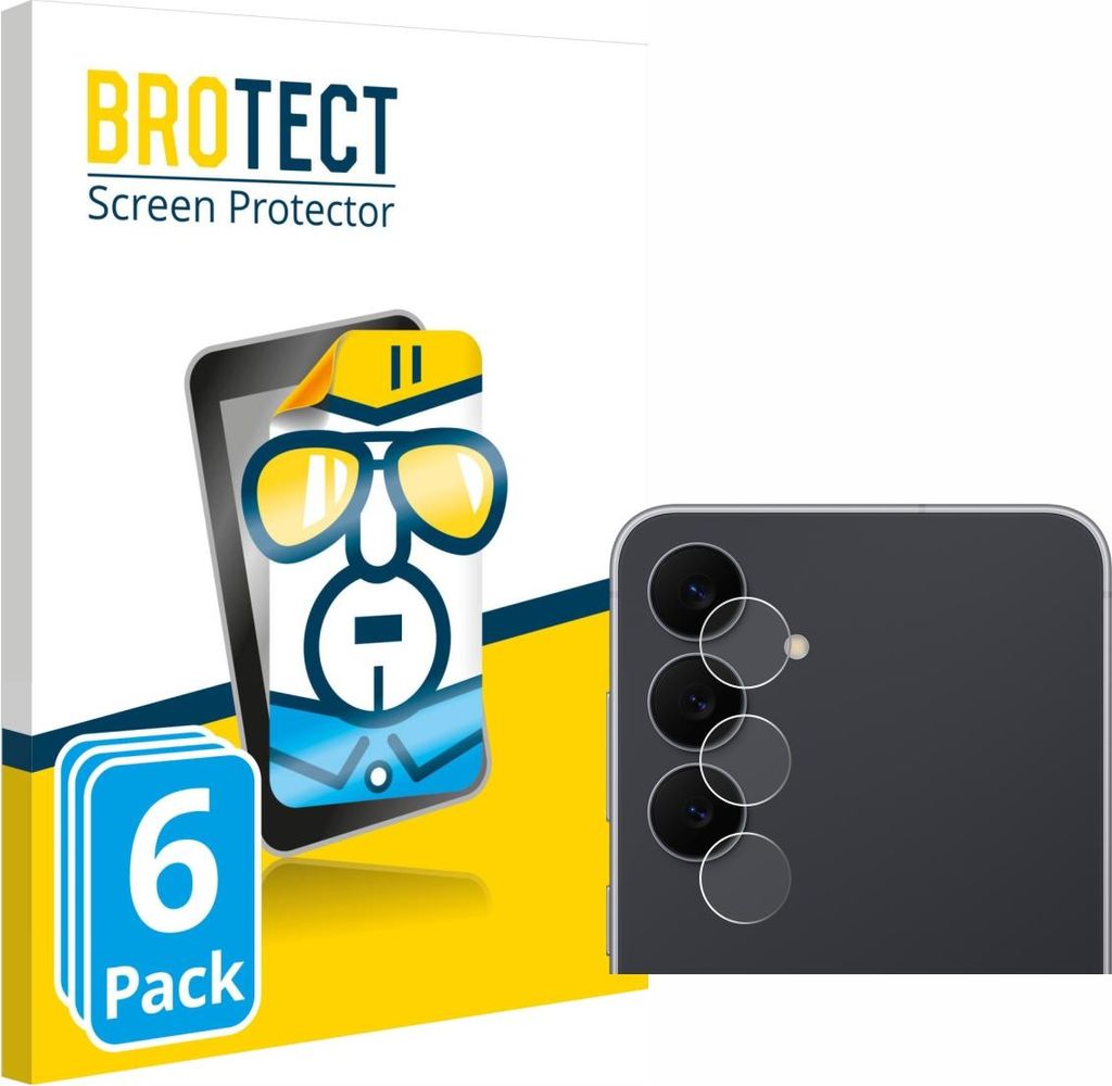 6x Für Samsung Galaxy S25 FE Enterprise Edition (NUR Kameraschutz) Schutzfolie BROTECT Displayschutz Display Schutz Folie Klar Transparent