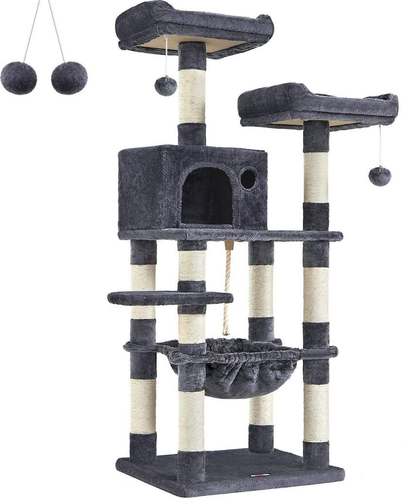 FEANDREA Kratzbaum, Kratzbaum 143 cm, 2 gemütliche Produktbild 