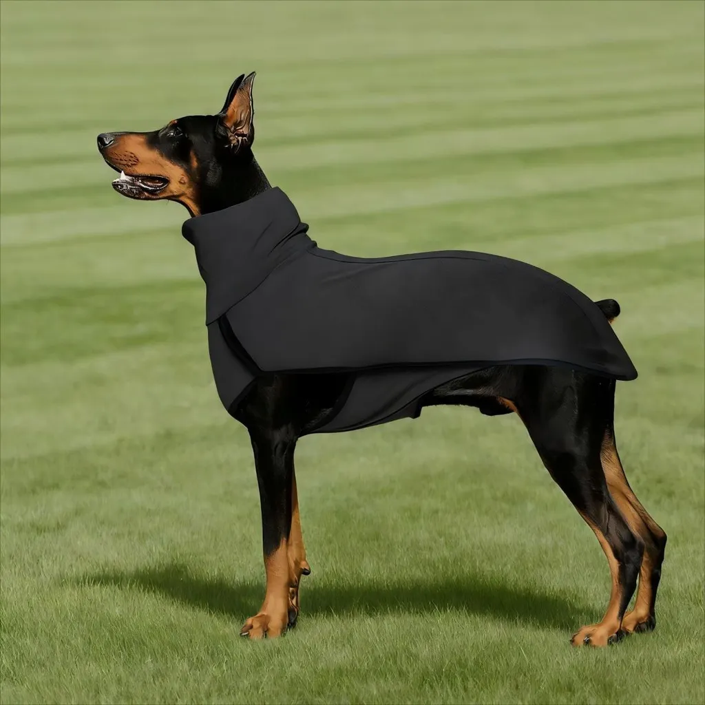 Abbigliamento Casa Cane XXL Nero - Gilet Caldo INF Collo Alto