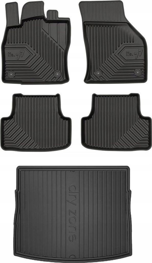 SET 77 Fußmatten und Fußmatten VW Golf 7 Schrägheck 2012-2020 g