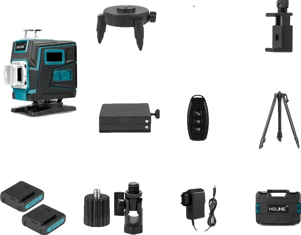 Niveau laser rotatif 3D 16 lignes vert pilotable par smartphone - XL-1