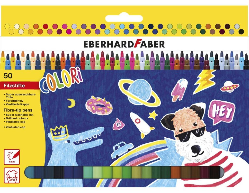 Eberhard Faber Colori, Fein, 50 Farben, Mehrfarbig, 1 mm, Produktbild 