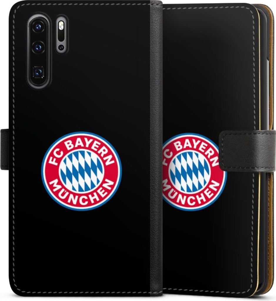 DeinDesign Klapphülle für Huawei P30 Pro New Edition Handytasche Lederhülle Tasche FC Bayern München Logo Offizielles Lizenzprodukt