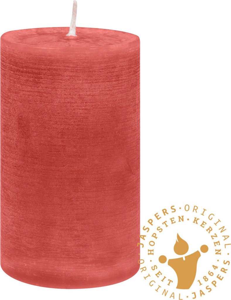 Rustik Kerzen, Nordische Reifkerzen, durchgefärbte Kerzen Magnolie Ø 70 x 80 mm, 1 Stück