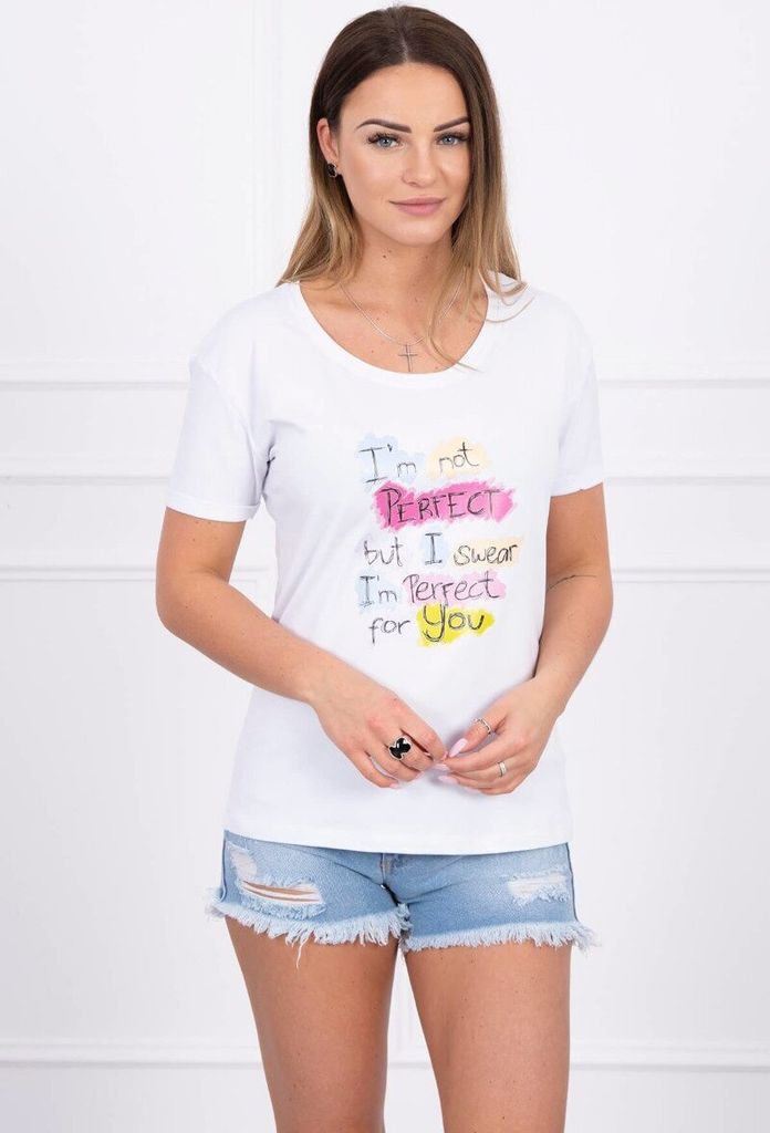 Kesi Damen-T-Shirt mit Aufdruck Flonloie weiß Universal