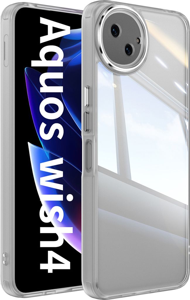 Handyhülle für Hybrid Transparent TPU PC Militärschutz mit Kameraabdeckung Weiß
