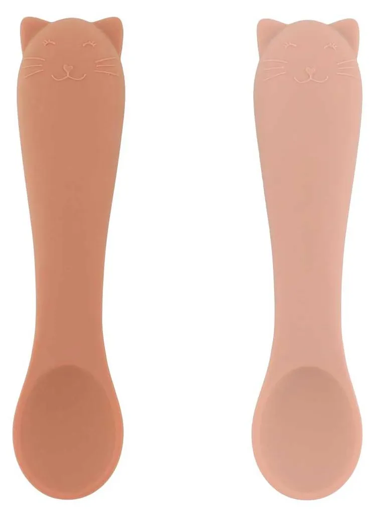 Cuillères bébé silicone Trixie anti-irritation pour premières purées