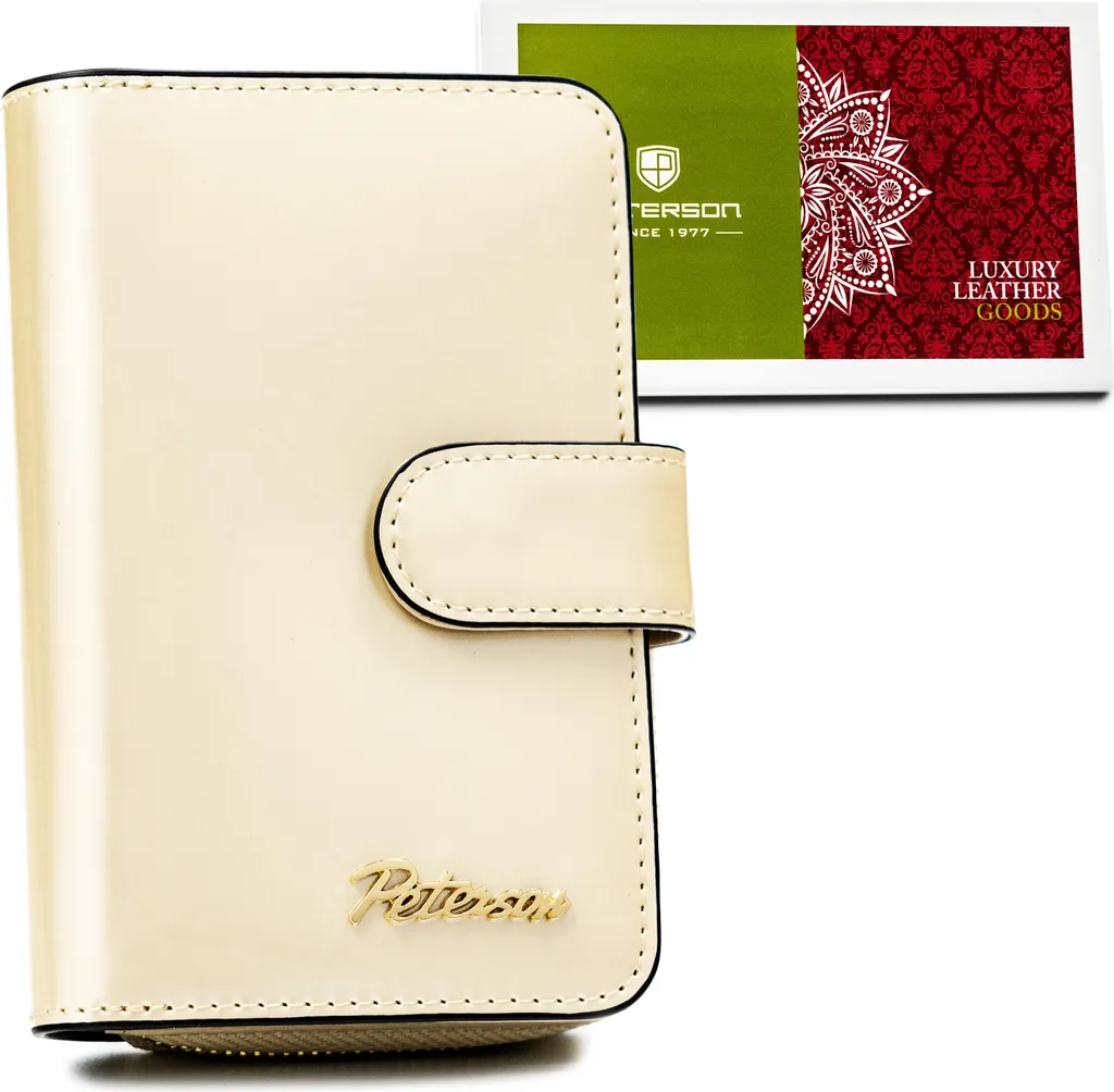 Regala un Peterson: Portafoglio Donna Beige in Pelle - Elegante e Sicuro