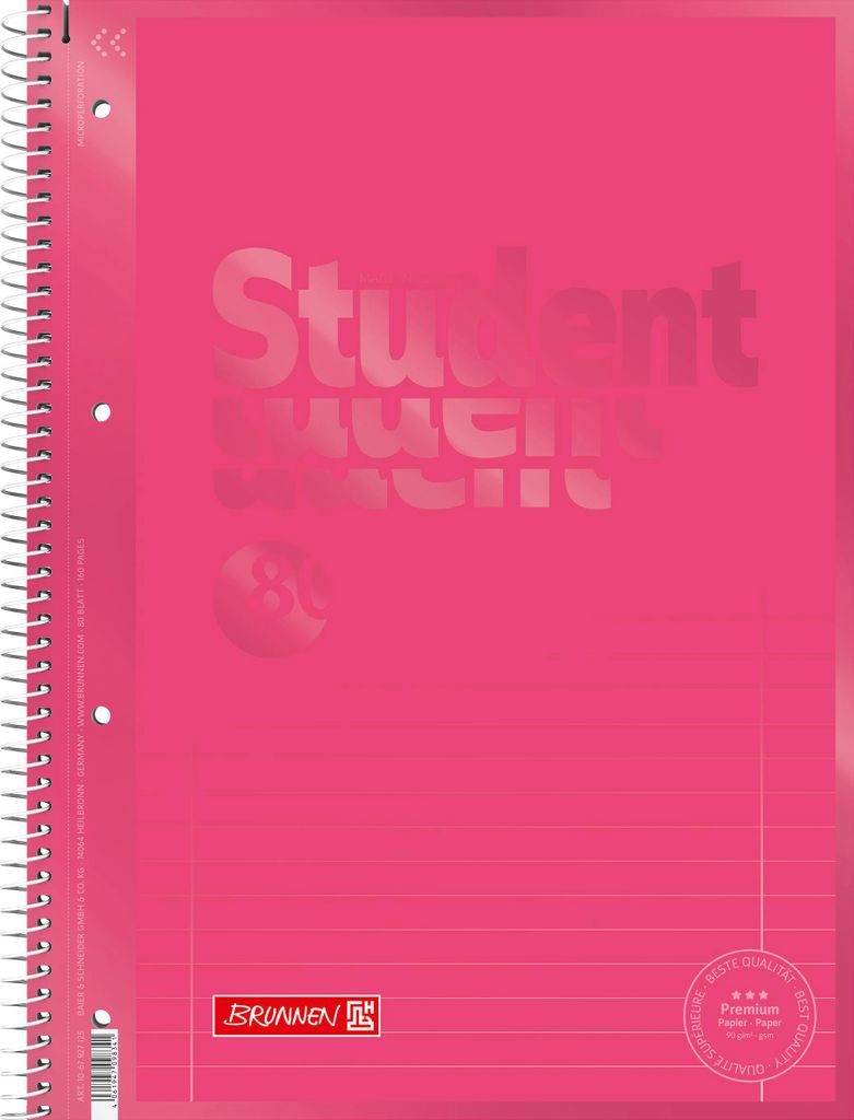 BRUNNEN Kollegeblock A4 Student - Lin 27 - liniert - Produktbild 