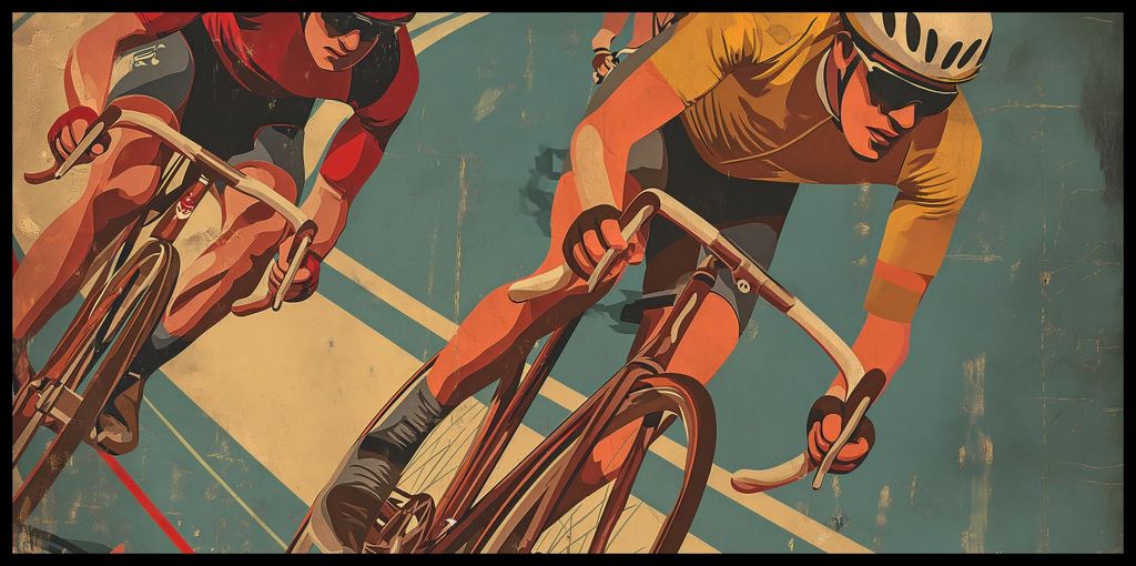 Plakat 91,3x44,5cm Radfahrer Abenteuer