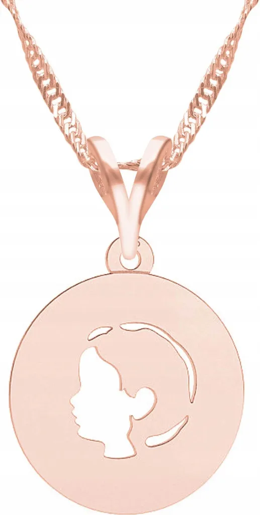 Collana placcata oro con motivo famigliare ragazzo e figlio, argento 925