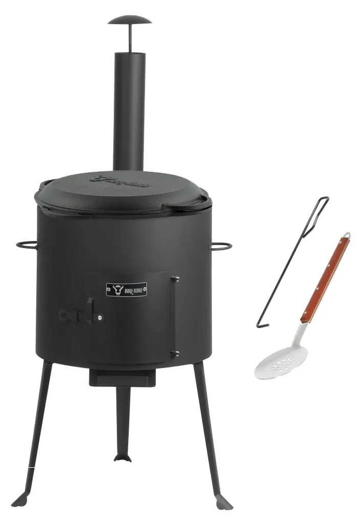 Set Kazan BBQ-Toro 12,1L: Pentola in Ghisa e Forno per Gulasch Outdoor
