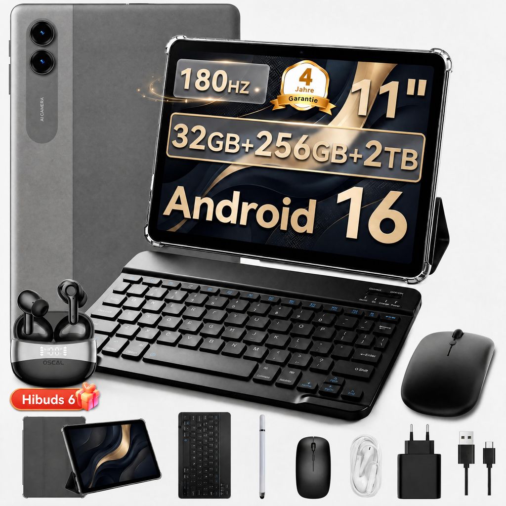 TABWEE T70 11“ Tablet incl Hibuds 6, 32(8+24)+256GB, Produktbild 