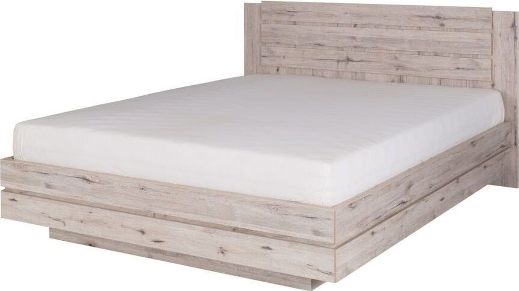 MDF Bettgestell 160 x 200 cm Eiche