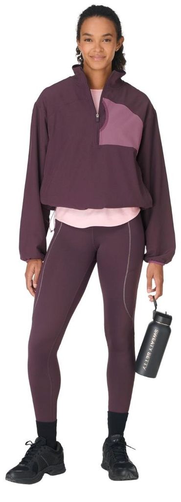 SWEATY BETTY Fleece Lined Half Zip LILA M
