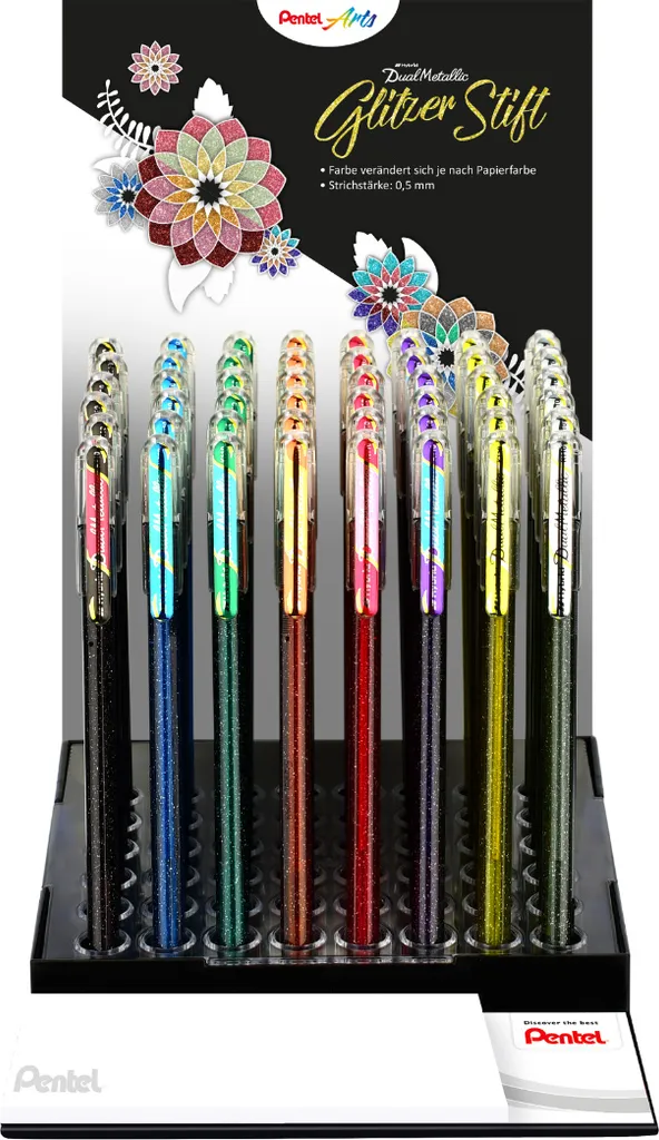 Lot de 48 Rollers Encre Gel Métallisée Pentel pour Dessin et Loisirs