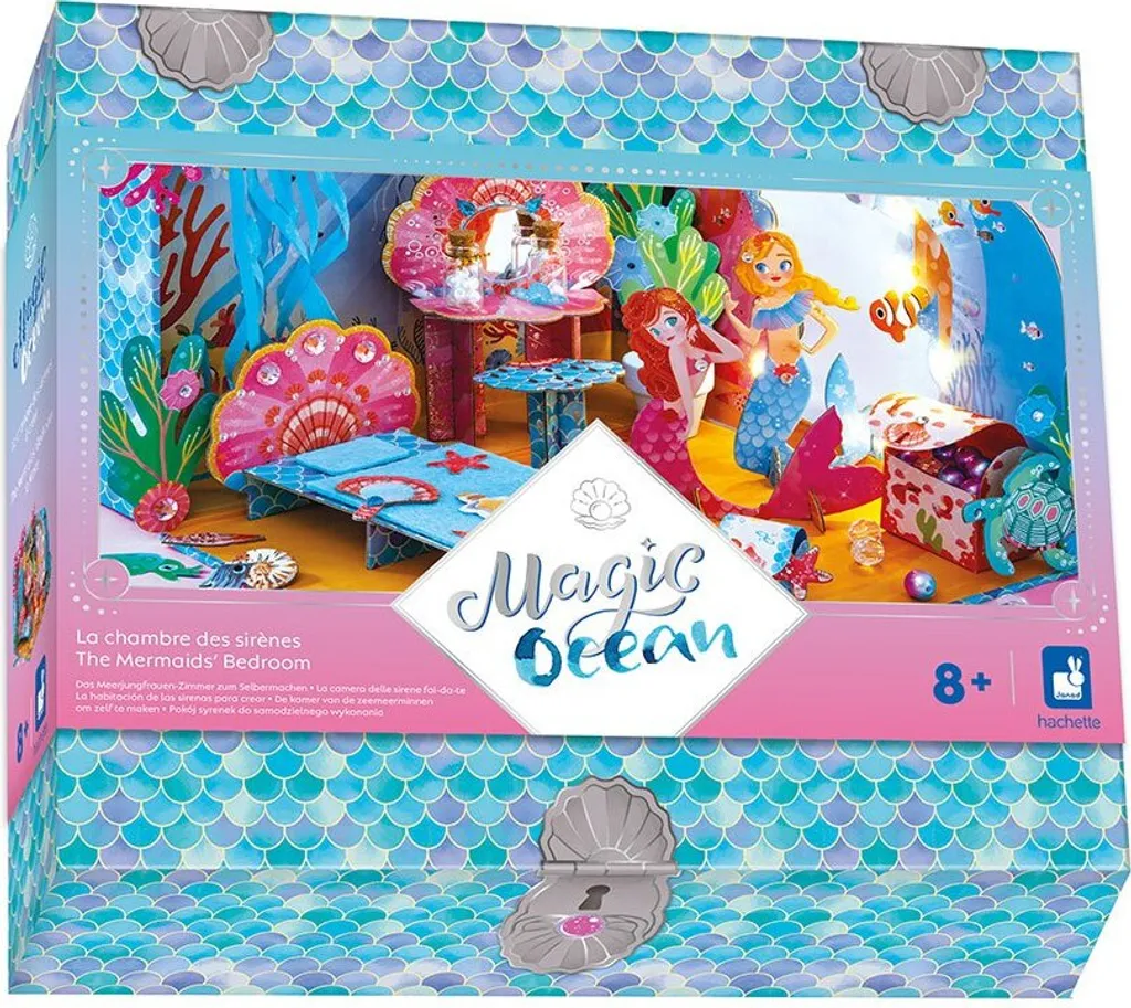 Janod Magic Ocean Coffret Créatif Chambre Miniature Sirène 3D Lumineux